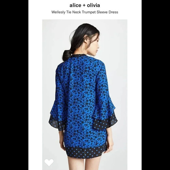 alice + olivia
Wellesly Tie Neck Trumpet Sleeve - Picture 6 of 13